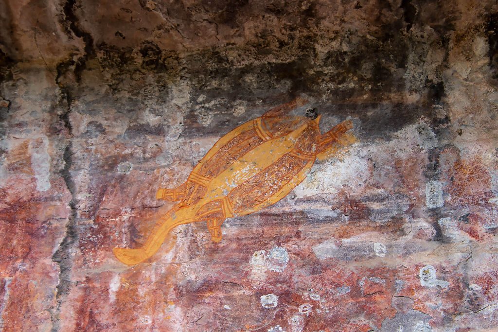 Malerei der Aborigines in Ubirr im Kakadu Nationalpark