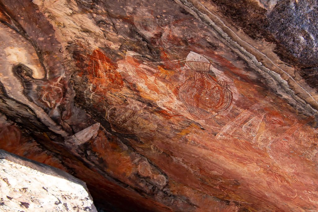 Malerei der Aborigines in Ubirr im Kakadu Nationalpark