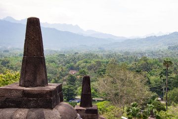 Aussicht vom Borobudur-Tempel