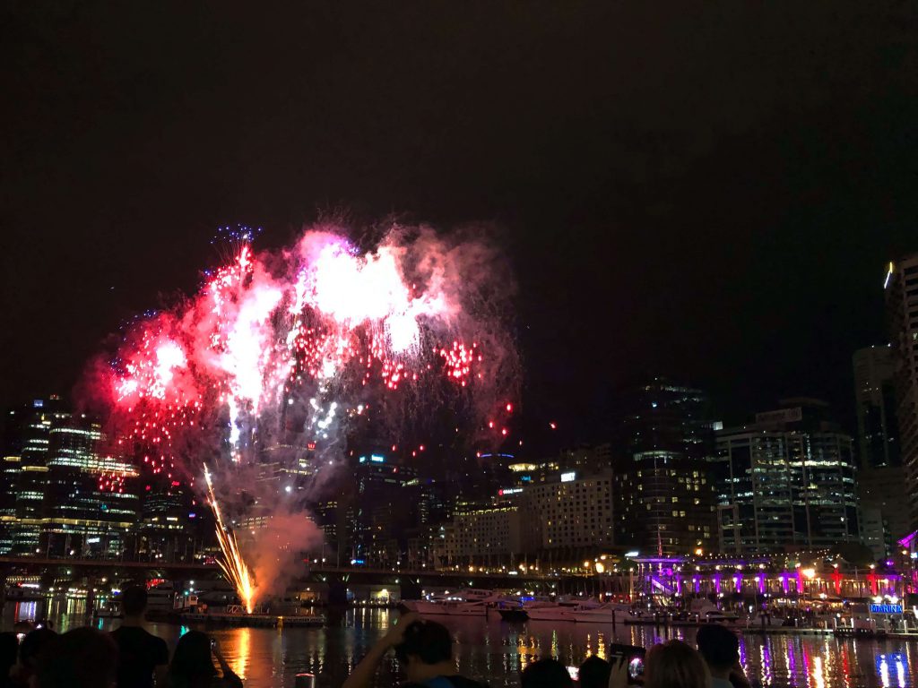Feuerwerk am Darling Harbour