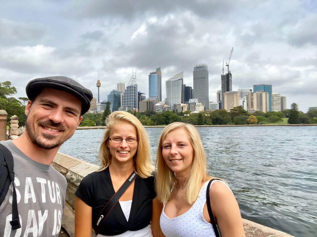 Selfie vor der Skyline von Sydney