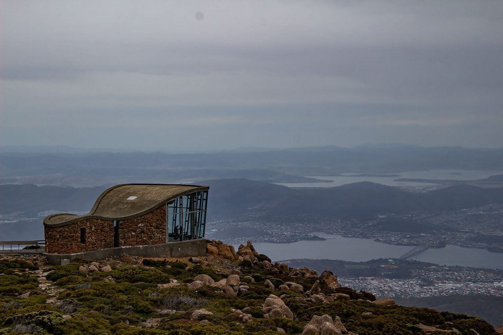 Blick auf Hobart vom Mount Wellington