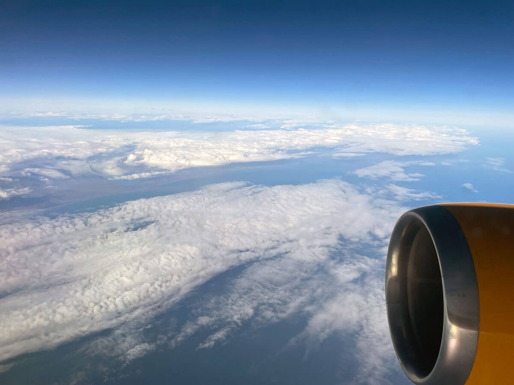 Island von oben (im Flugzeug)